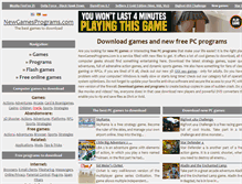 Tablet Screenshot of newgamesprograms.com